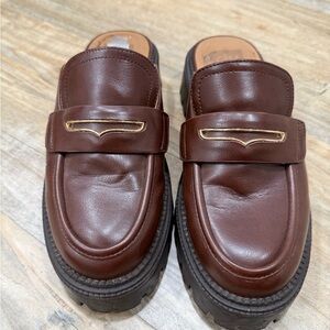 Dolce Vita Brown Platform Slip on Mules 8.5